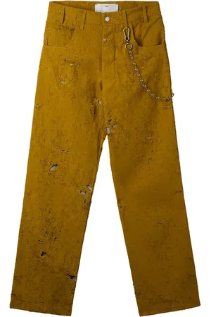 SONG FOR THE MUTE Destroyed "Yellow" Jeans