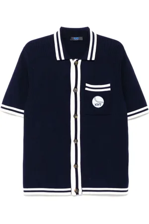 Kiton Hemd mit Logo-Patch