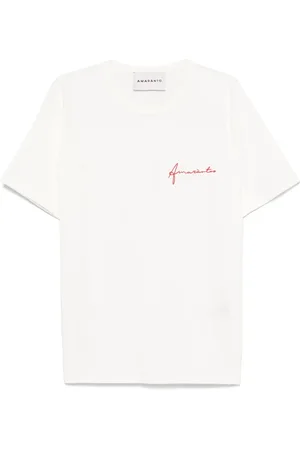 AMARANTO T-Shirt mit Logo-Stickerei