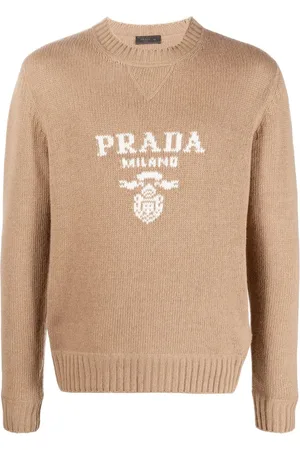 Prada Intarsien-Pullover mit Logo