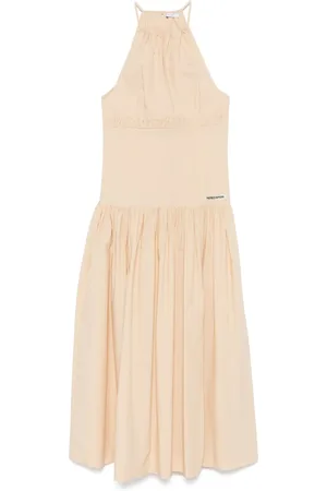 Patrizia Pepe Maxikleid mit Logo-Patch