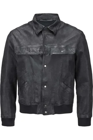 SALVATORE SANTORO Klassische Lederjacke