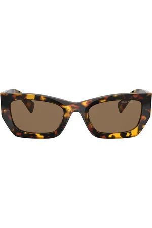 Miu Miu Eckige Sonnenbrille in Schildpattoptik