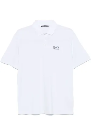 EA7 Poloshirt mit Logo-Print