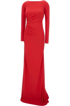 Elisabetta Franchi Drapiertes Maxikleid