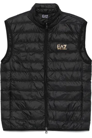 EA7 Gefütterte Weste mit Logo-Print