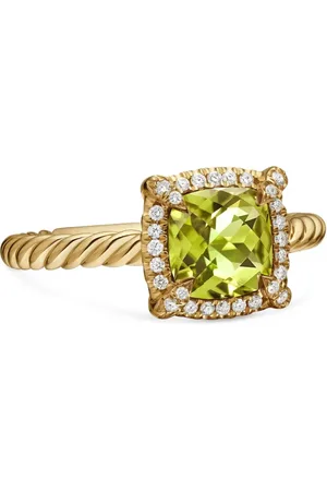 David Yurman 18kt Petite Chatelaine Gelbgoldring mit Diamanten 7mm