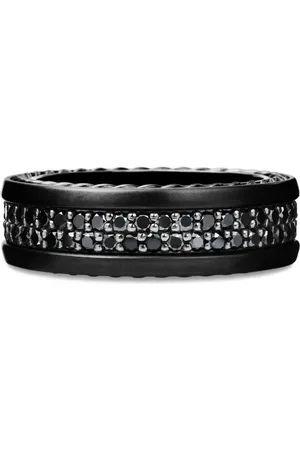 David Yurman Streamline Two Row Ring mit Diamanten 6,5mm