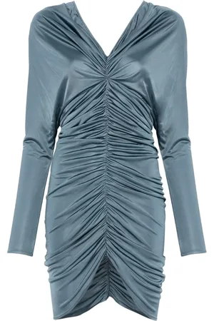 Atlein Minikleid mit Raffungen