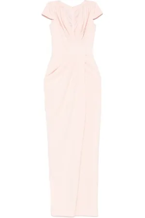 RHEA COSTA Drapiertes Maxikleid