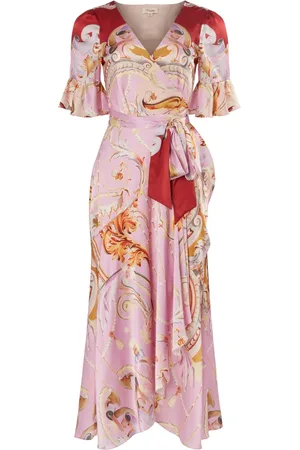 TEMPERLEY LONDON Gewickeltes Kleid mit Carline-Print