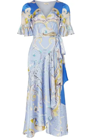 TEMPERLEY LONDON Gewickeltes Kleid mit Carline-Print