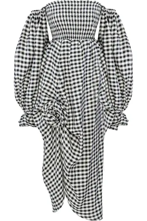 Sleeper Schulterfreies Atlanta Kleid mit Karo