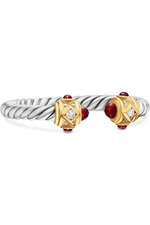 David Yurman 14kt Renaissance Gelbgold- und Sterlingsilberring mit Diamanten (2,3mm)