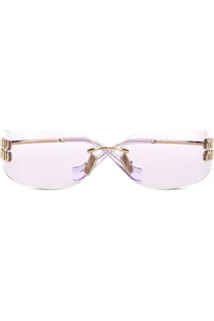 Miu Miu Sonnenbrille mit Logo-Applikation