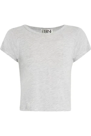 ÉTERNE Cropped-T-Shirt mit Rundhalsausschnitt