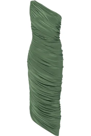 Norma Kamali Drapiertes Diana Midikleid