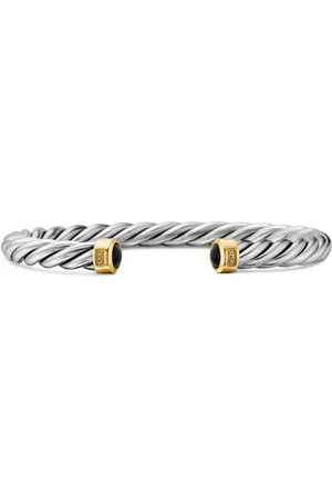 David Yurman 18kt Cable Gelbgoldarmband mit Onyx (6mm)