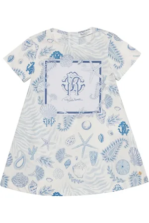 Roberto Cavalli Kleid mit Meeres-Print