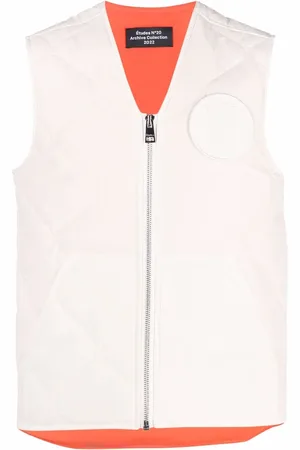 Etudes Gefütterte Weste mit Logo-Patch