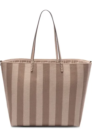 Fendi Große Roll Tote Bag mit Streifen