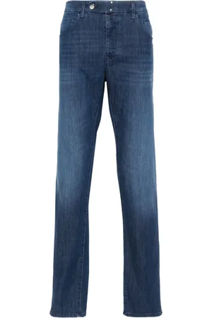Incotex Tapered-Jeans mit Logo-Patch