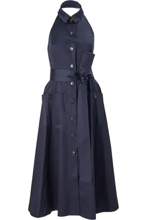 Carolina Herrera Geknöpftes Neckholder-Kleid