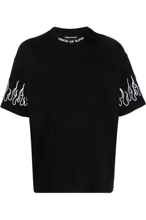 Vision Of Super T-Shirt mit Flammenstickerei