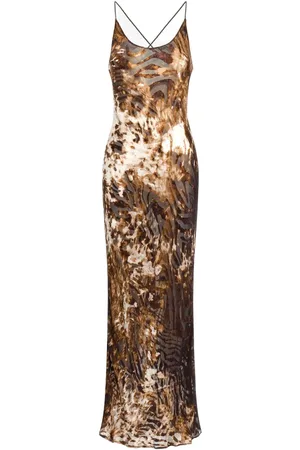 Roberto Cavalli Maxikleid mit Appaloosa-Print