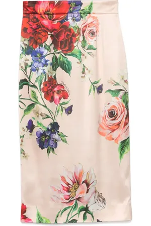 Dolce & Gabbana Midirock mit Blumen-Print