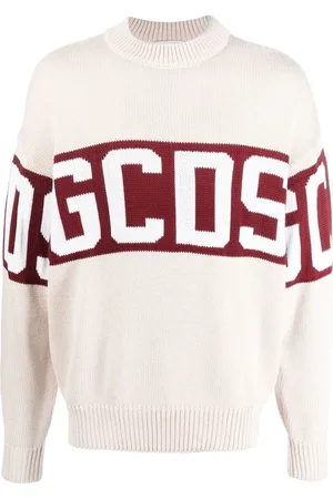 GCDS Gerippter Intarsien-Pullover