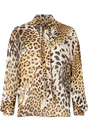 Roberto Cavalli Bluse mit Jaguar-Print