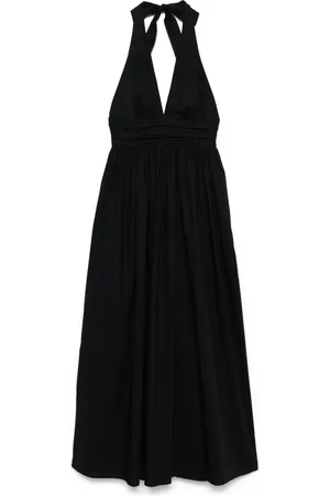 MATTEAU Neckholder-Midikleid mit tiefem Ausschnitt