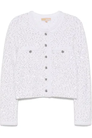 Michael Kors Gestrickte Jacke im Metallic-Look
