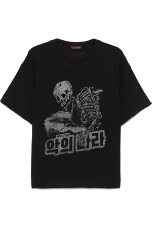 LU’U DAN Reaper T-Shirt mit Rampage-Print