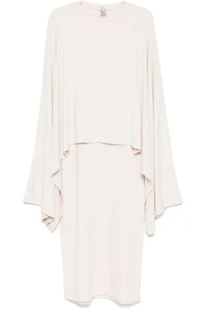 GOEN.J Geripptes Kleid im Cape-Stil