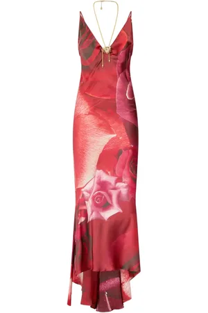 Roberto Cavalli Midikleid mit abstraktem Print