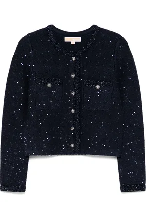 Michael Kors Gestrickte Jacke im Metallic-Look