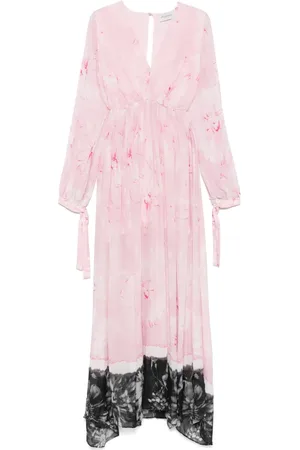 Ermanno Firenze Maxikleid mit Blumen-Print