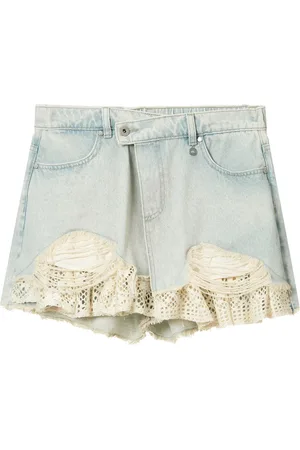 Musium Div. Jeans-Shorts mit Rüschen