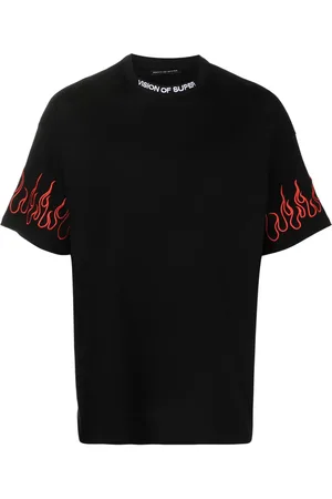 Vision Of Super T-Shirt mit Flammenstickerei