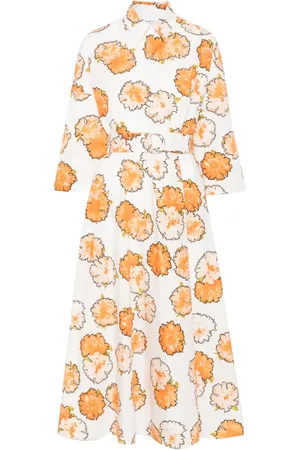 AKRIS Midikleid mit Nelken-Print
