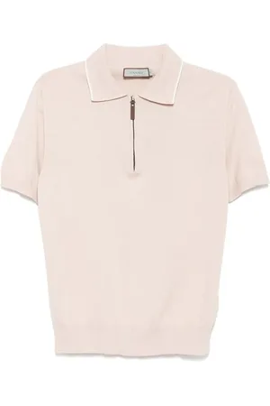 CANALI Poloshirt mit Reißverschluss