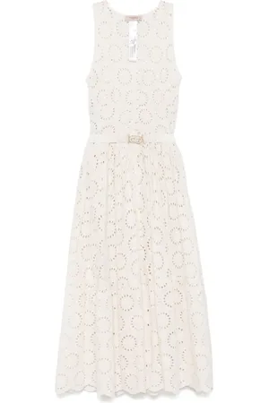 Twin-Set Maxikleid mit Lochstickerei