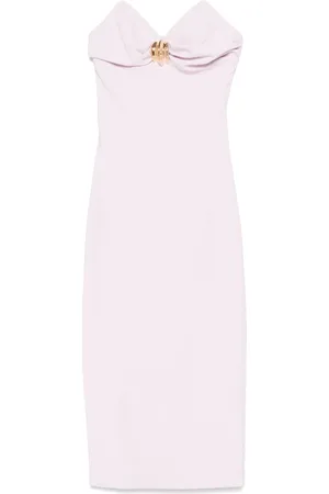 Elisabetta Franchi Krepp-Midikleid mit Makro-Schleife