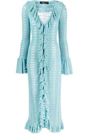BLUMARINE Spitzenkleid mit V-Ausschnitt