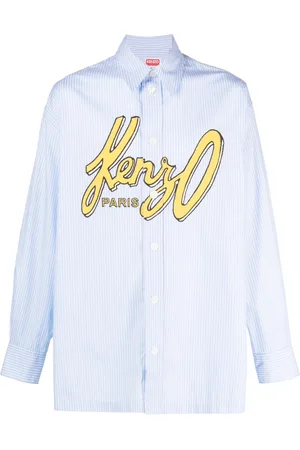 Kenzo Gestreiftes Hemd mit Logo-Print