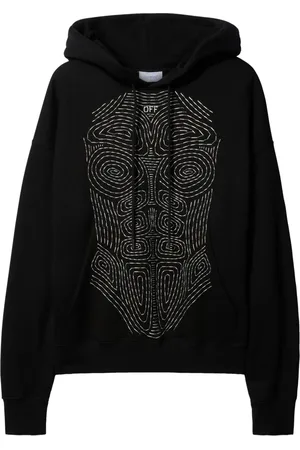 OFF-WHITE Hoodie mit Körperstickerei