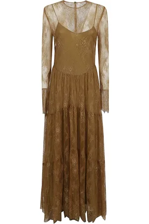 Serafini Maxikleid aus Chantilly-Spitze