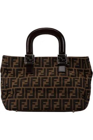 Fendi 2000-2010 Zucca Canvas Twins Tote Bag